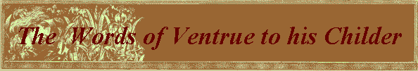 The  Words of Ventrue to his Childer
